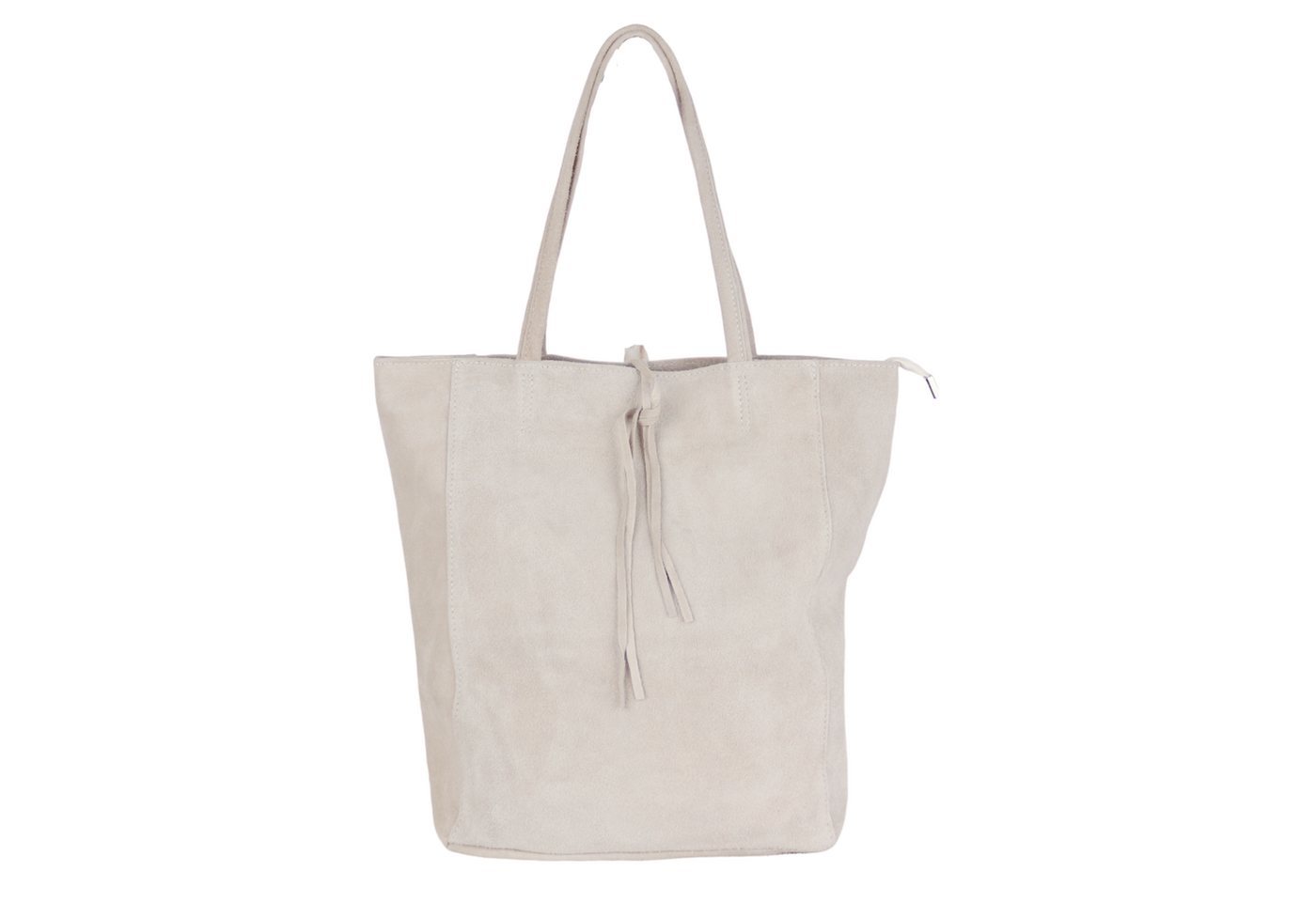 MIRROSI Shopper aus Echtleder / Wildleder, Made in Italy, Henkeltasche Tasche (Einkaufstasche in vielen trendigen Farben), Tragetasche (38x38x16cm) mit Stauraum A4 Ordner von MIRROSI