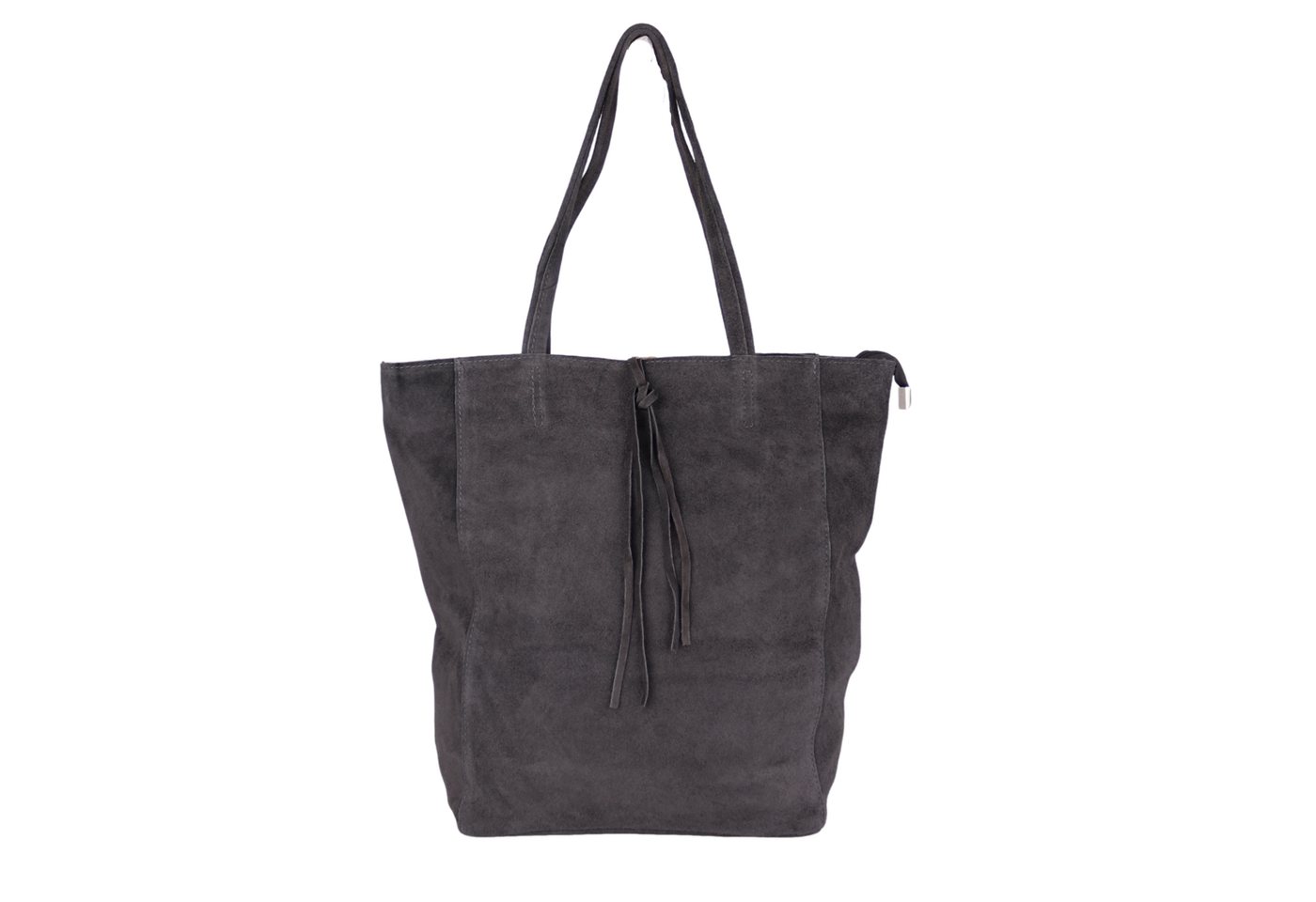 MIRROSI Shopper aus Echtleder / Wildleder, Made in Italy, Henkeltasche Tasche (Einkaufstasche in vielen trendigen Farben), Tragetasche (38x38x16cm) mit Stauraum A4 Ordner von MIRROSI