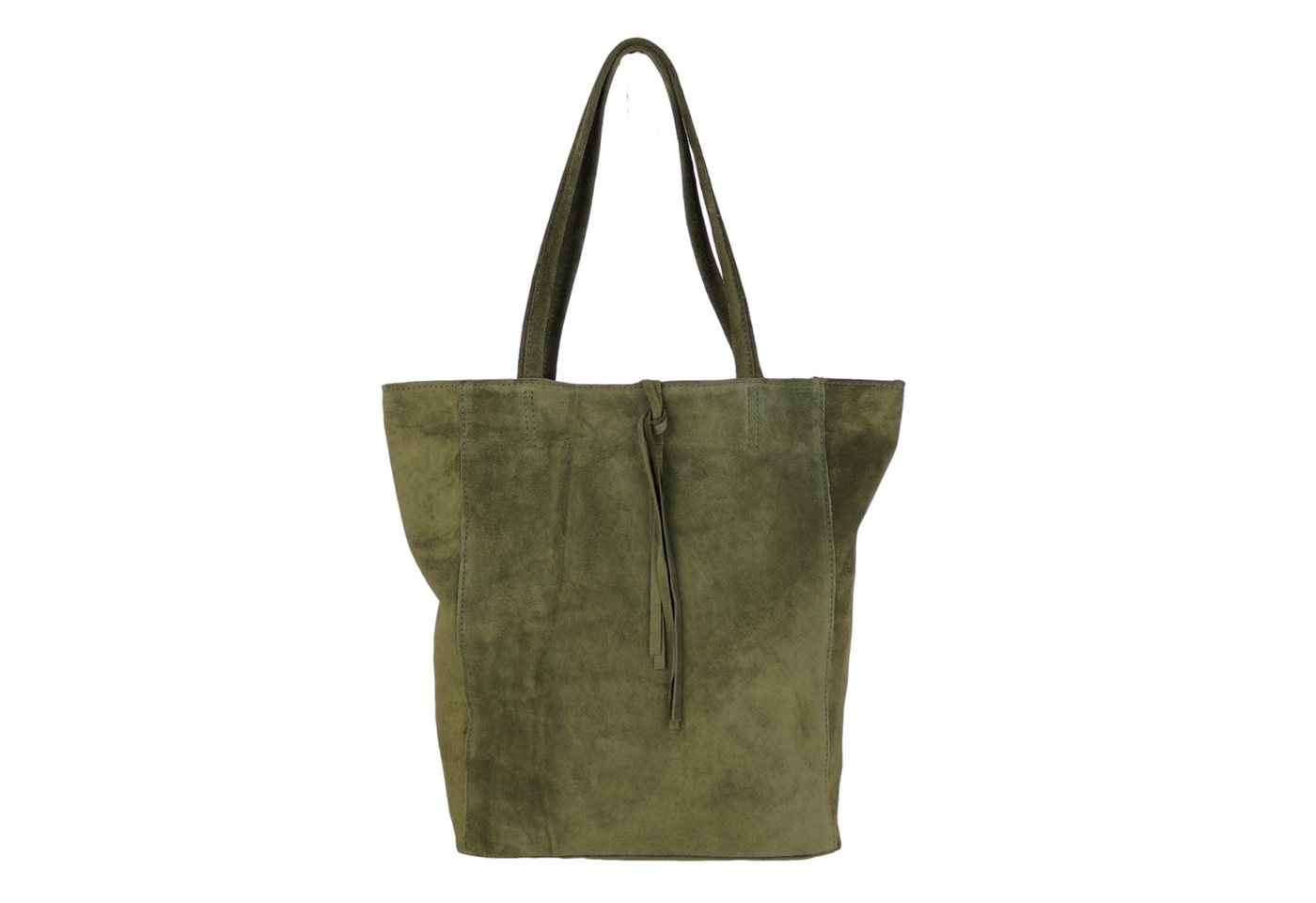 MIRROSI Shopper aus Echtleder / Wildleder, Made in Italy, Henkeltasche Tasche (Einkaufstasche in vielen trendigen Farben), Tragetasche (38x38x16cm) mit Stauraum A4 Ordner von MIRROSI