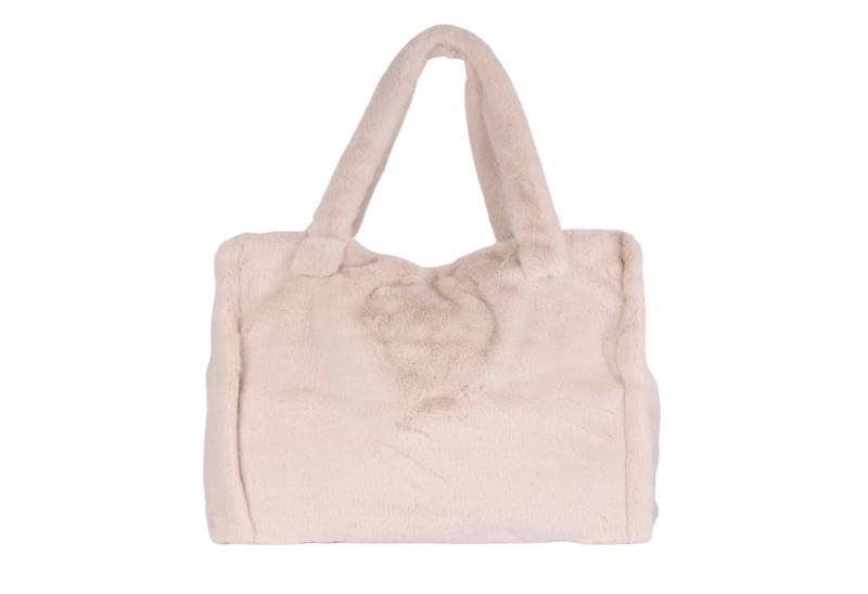 MIRROSI Shopper aus Kuschelweich Kunstfell XXL ca.50x40x15cm, Unifarben oder Leo Muster von MIRROSI
