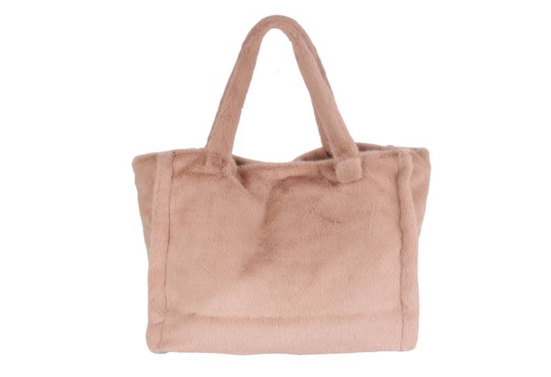 MIRROSI Shopper aus Kuschelweich Kunstfell XXL ca.50x40x15cm, Unifarben oder Leo Muster von MIRROSI