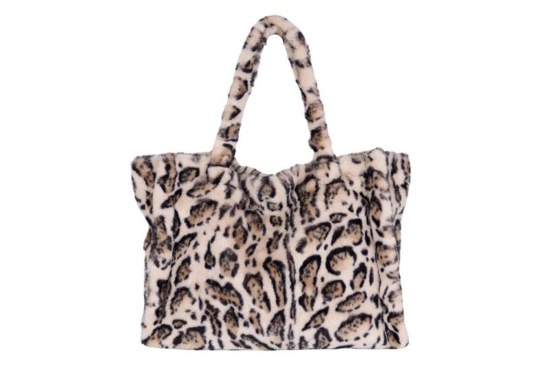 MIRROSI Shopper aus Kuschelweich Kunstfell XXL ca.50x40x15cm, Unifarben oder Leo Muster von MIRROSI