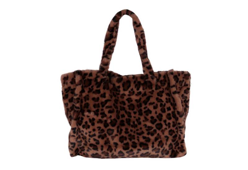 MIRROSI Shopper aus Kuschelweich Kunstfell XXL ca.50x40x15cm, Unifarben oder Leo Muster von MIRROSI