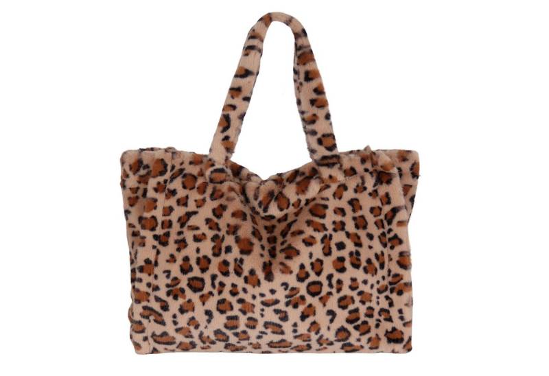 MIRROSI Shopper aus Kuschelweich Kunstfell XXL ca.50x40x15cm, Unifarben oder Leo Muster von MIRROSI