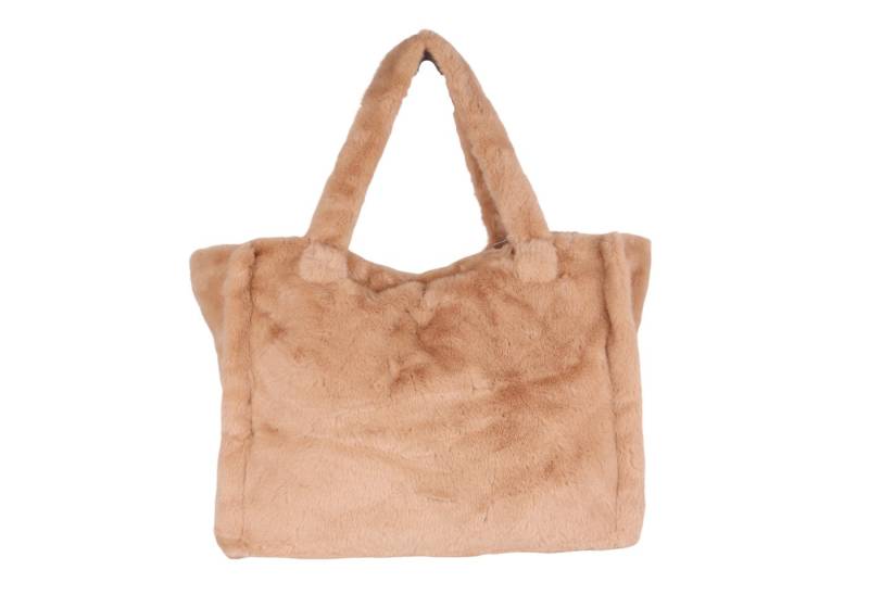 MIRROSI Shopper aus Kuschelweich Kunstfell XXL ca.50x40x15cm, Unifarben oder Leo Muster von MIRROSI