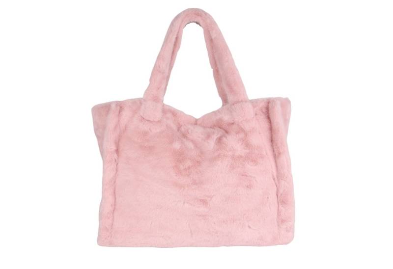 MIRROSI Shopper aus Kuschelweich Kunstfell XXL ca.50x40x15cm, Unifarben oder Leo Muster von MIRROSI