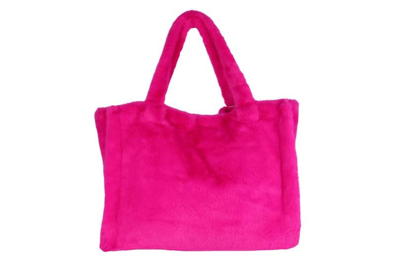 MIRROSI Shopper aus Kuschelweich Kunstfell XXL ca.50x40x15cm, Unifarben oder Leo Muster von MIRROSI