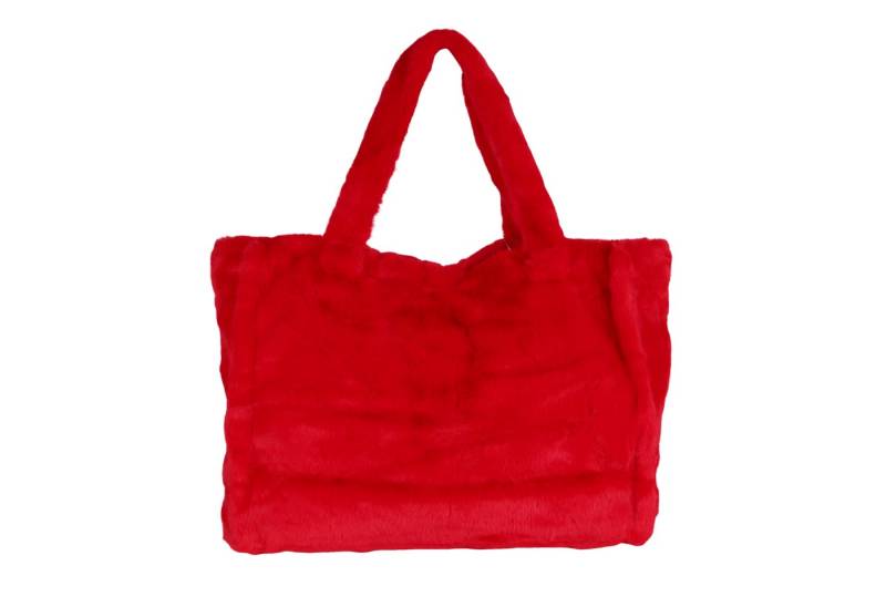MIRROSI Shopper aus Kuschelweich Kunstfell XXL ca.50x40x15cm, Unifarben oder Leo Muster von MIRROSI