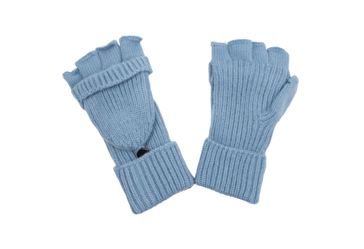 MIRROSI Strickhandschuhe Damen Handschuhe 2 in 1,Praktisches Klapp-Design mit Knopf (Einheitsgröße für Erwachsene) wahlweise fingerlos oder als Fausthandschuh tragbar von MIRROSI