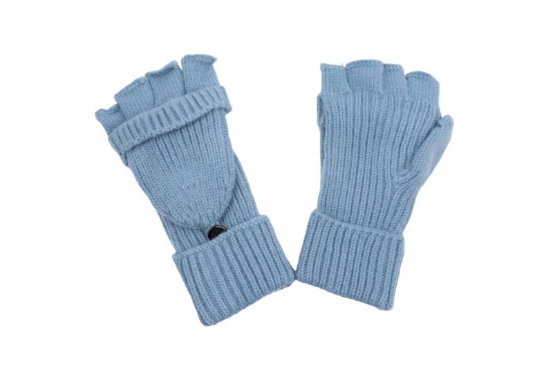 MIRROSI Strickhandschuhe Damen Handschuhe 2 in 1,Praktisches Klapp-Design mit Knopf (Einheitsgröße für Erwachsene) wahlweise fingerlos oder als Fausthandschuh tragbar von MIRROSI