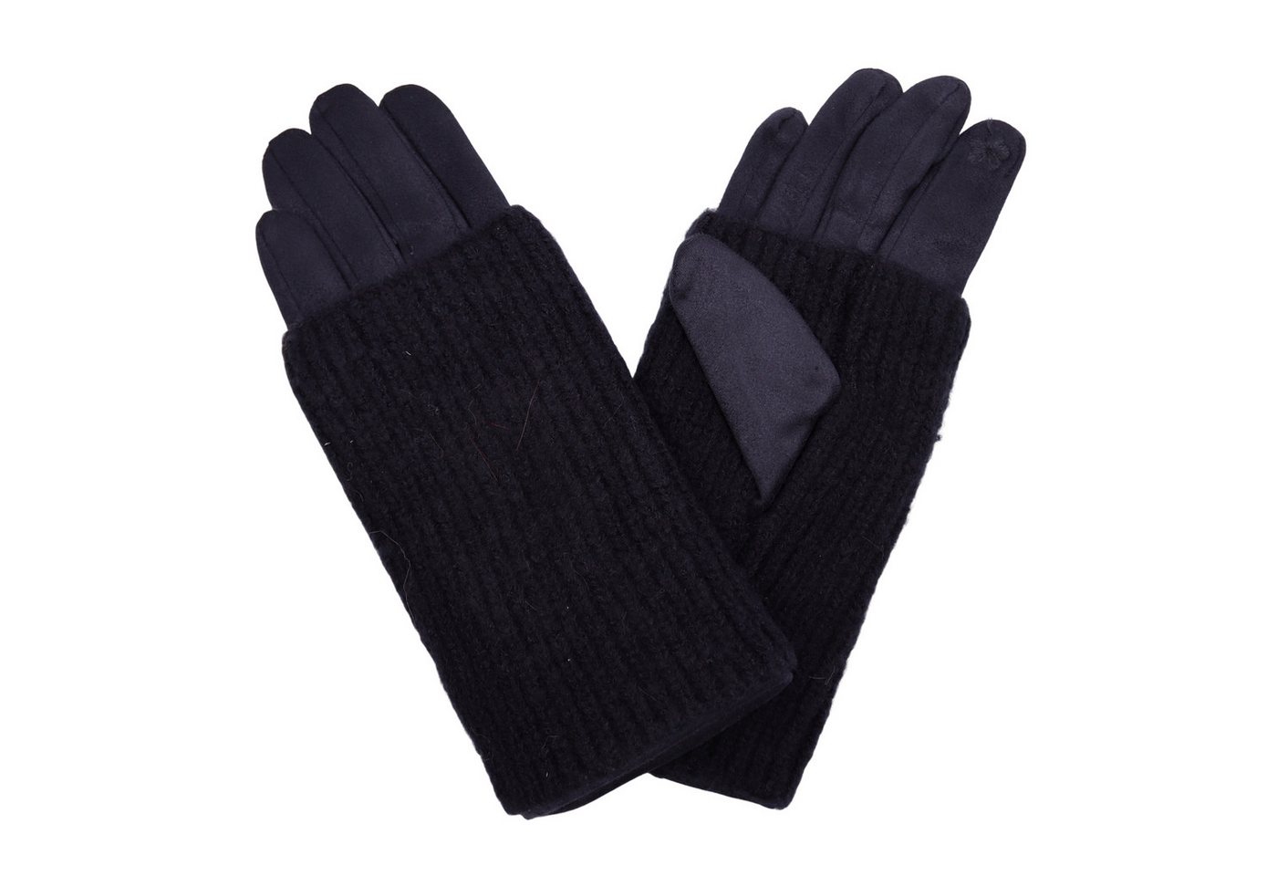 MIRROSI Strickhandschuhe Damen Handschuhe 2 in 1 mit abnehmbarer Strick Manschette (Einheitsgröße für Erwachsene) von MIRROSI