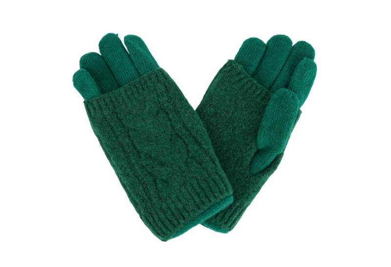MIRROSI Strickhandschuhe Damen Handschuhe 2 in 1 mit abnehmbarer Strick Manschette (Einheitsgröße für Erwachsene) von MIRROSI