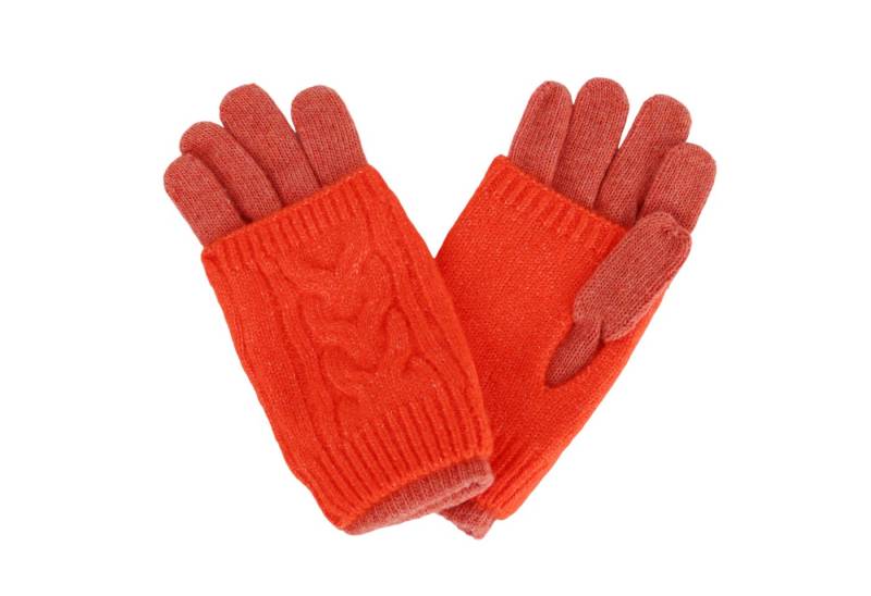 MIRROSI Strickhandschuhe Damen Handschuhe 2 in 1 mit abnehmbarer Strick Manschette (Einheitsgröße für Erwachsene) von MIRROSI