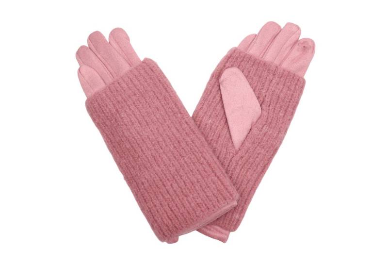MIRROSI Strickhandschuhe Damen Handschuhe 2 in 1 mit abnehmbarer Strick Manschette (Einheitsgröße für Erwachsene) von MIRROSI