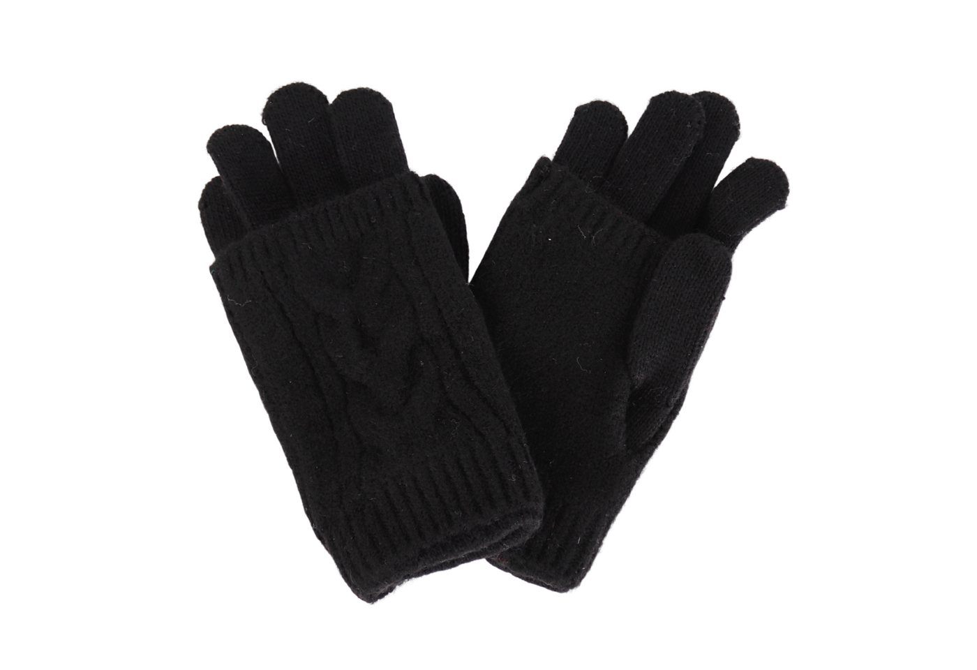 MIRROSI Strickhandschuhe Damen Handschuhe 2 in 1 mit abnehmbarer Strick Manschette (Einheitsgröße für Erwachsene) von MIRROSI