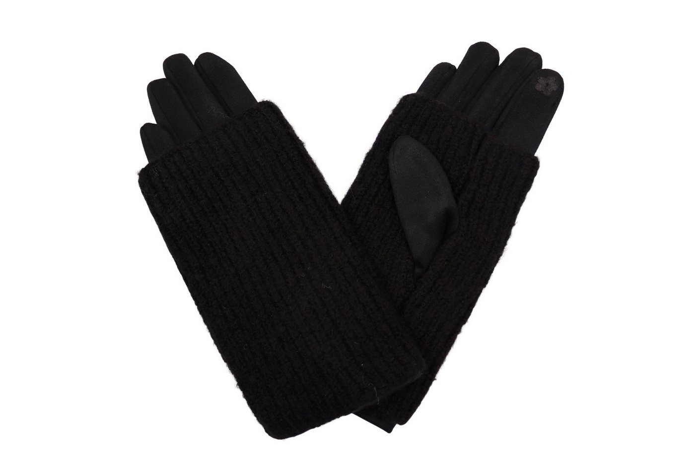 MIRROSI Strickhandschuhe Damen Handschuhe 2 in 1 mit abnehmbarer Strick Manschette (Einheitsgröße für Erwachsene) von MIRROSI
