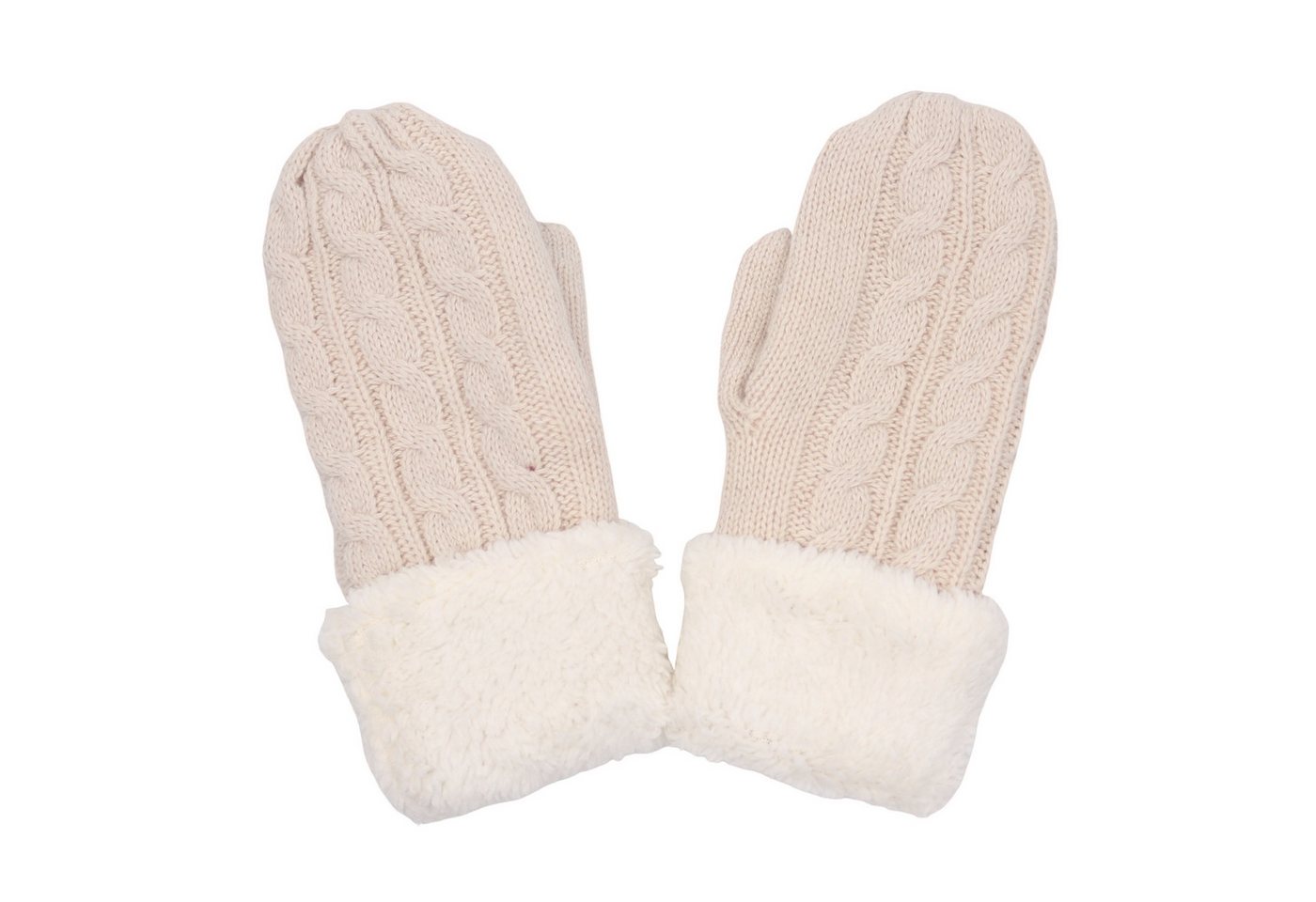 MIRROSI Strickhandschuhe Damen Handschuhe Fausthandschuhe warm durch gefüttert (Mit klassischem Zopfmuster) sehr weich und warm ideal für Herbst oder Winter von MIRROSI