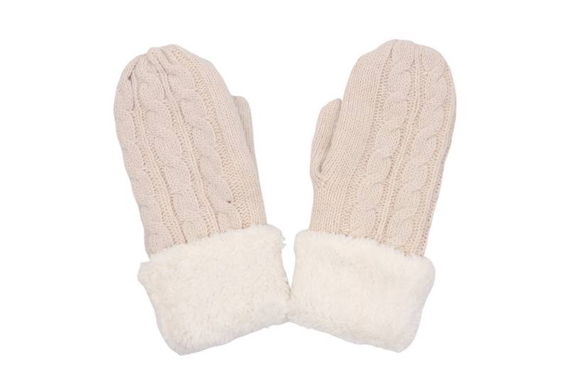 MIRROSI Strickhandschuhe Damen Handschuhe Fausthandschuhe warm durch gefüttert (Mit klassischem Zopfmuster) sehr weich und warm ideal für Herbst oder Winter von MIRROSI