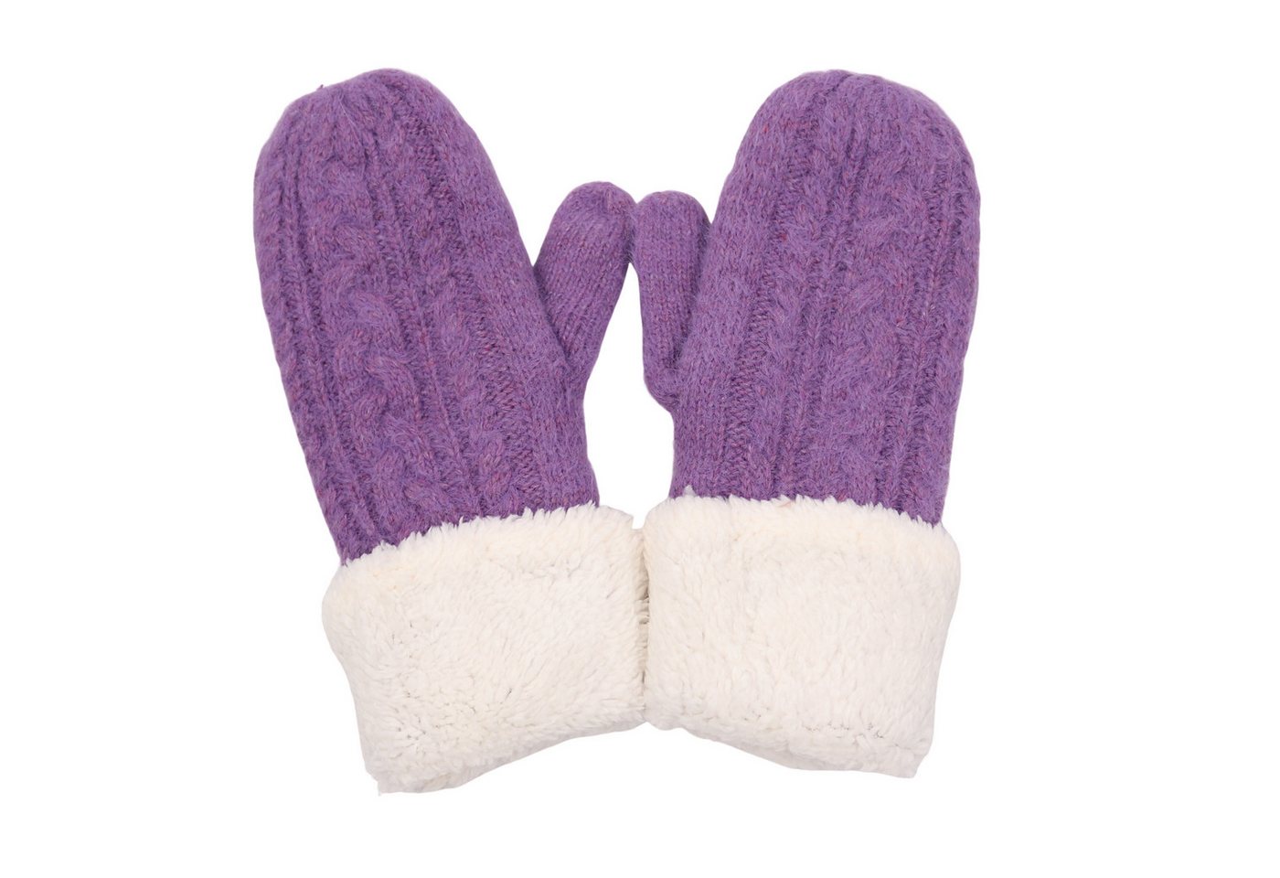 MIRROSI Strickhandschuhe Damen Handschuhe Fausthandschuhe warm durch gefüttert (Mit klassischem Zopfmuster) sehr weich und warm ideal für Herbst oder Winter von MIRROSI