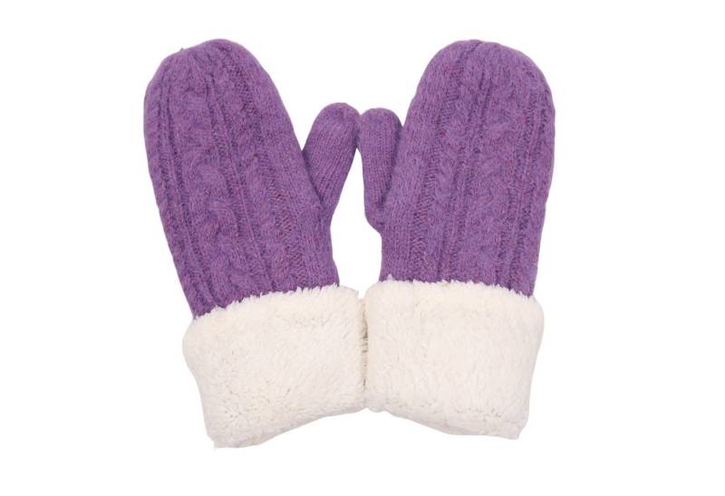 MIRROSI Strickhandschuhe Damen Handschuhe Fausthandschuhe warm durch gefüttert (Mit klassischem Zopfmuster) sehr weich und warm ideal für Herbst oder Winter von MIRROSI