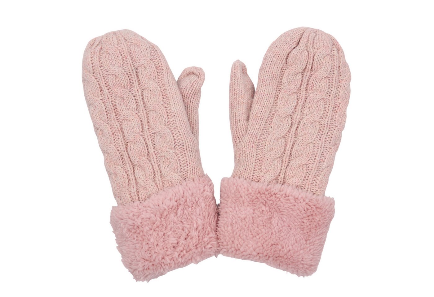MIRROSI Strickhandschuhe Damen Handschuhe Fausthandschuhe warm durch gefüttert (Mit klassischem Zopfmuster) sehr weich und warm ideal für Herbst oder Winter von MIRROSI