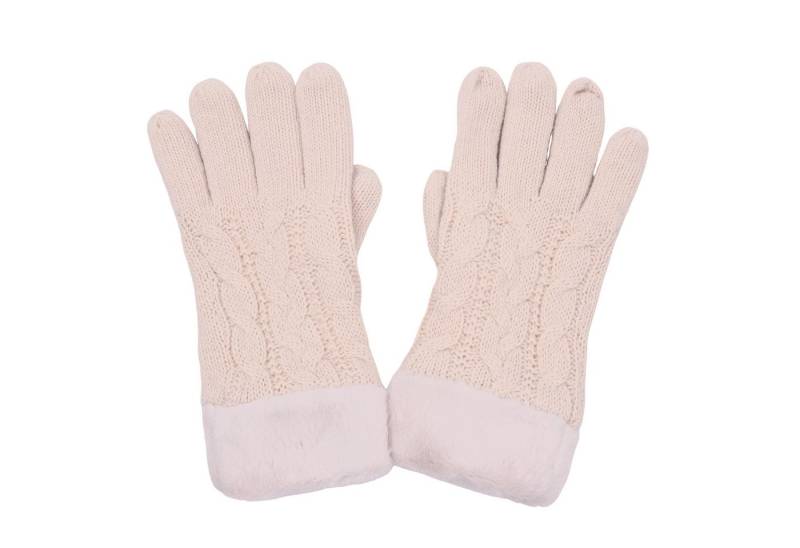 MIRROSI Strickhandschuhe Damen Handschuhe warm Weich, Einheitsgröße, durch gefüttert (Zopfmuster) sehr weich und warm ideal für Herbst oder Winter von MIRROSI