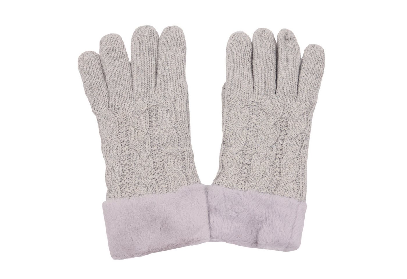 MIRROSI Strickhandschuhe Damen Handschuhe warm Weich, Einheitsgröße, durch gefüttert (Zopfmuster) sehr weich und warm ideal für Herbst oder Winter von MIRROSI