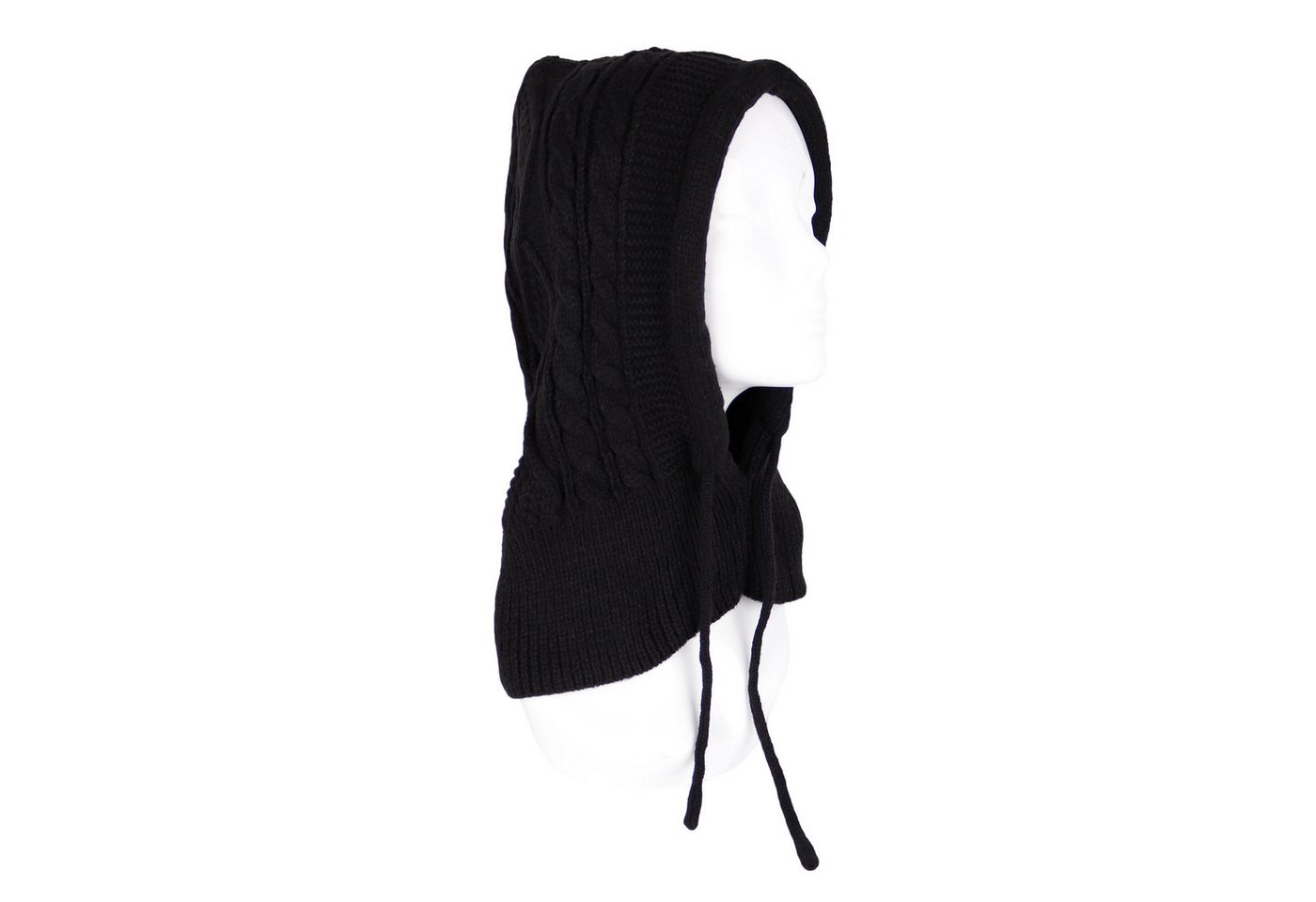 MIRROSI Strickmütze Damen BALACLAVA mit Zopfmuster oder Unifarben Wintermützen Bequem Atmungsaktiv Kuschelweich von MIRROSI