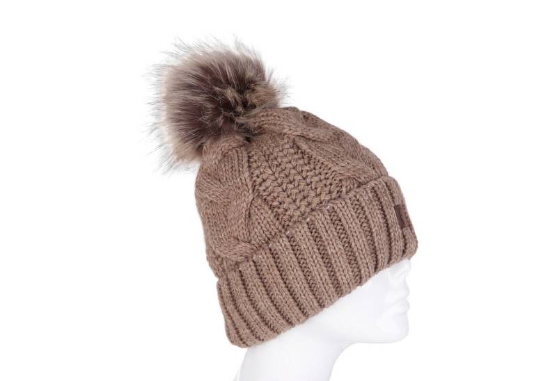 MIRROSI Strickmütze Damen Mütze Beanie ONESIZE mit Bommel, Warm Kuschelig (Hergestellt in Polen) Wintermützen Bequem Atmungsaktiv Kuschelweich von MIRROSI