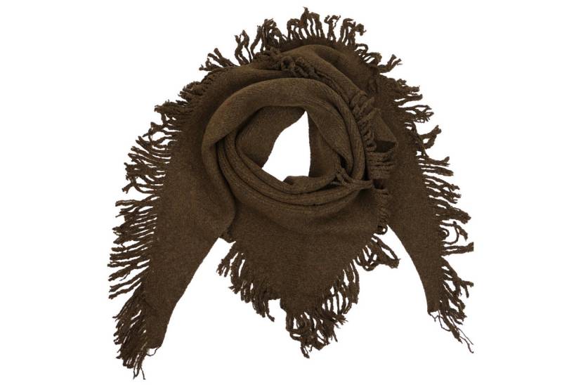 MIRROSI Strickponcho Damen Poncho Cape Dreieckstuch 2 in 1 mit Fransen von MIRROSI