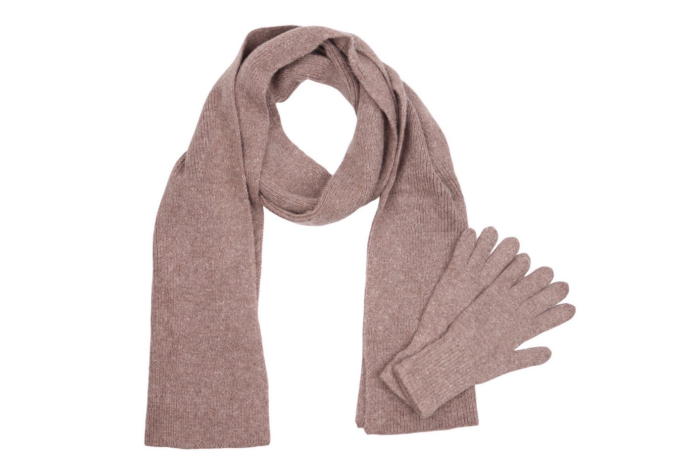 MIRROSI Strickschal Damen Schal Set mit Handschuhe 28x190cm, (1 Set (Schal + Handschuhe), Damen langes Halstuch mit Handschuhe von MIRROSI