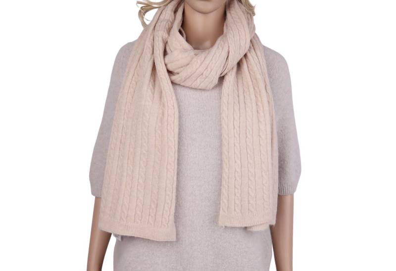 MIRROSI Strickschal Damen Schal mit Zopfmuster (180 x 50 cm, ca. 200 g), (Neue Kollektion Herbst/Winter 2025) von MIRROSI