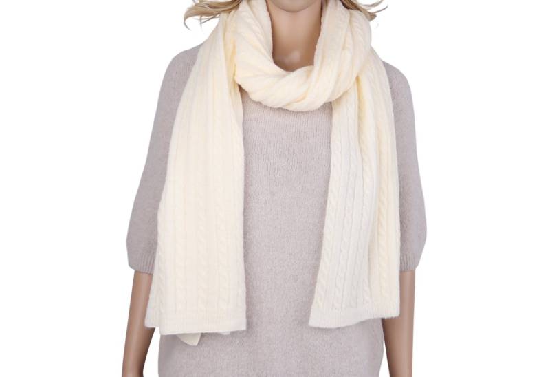 MIRROSI Strickschal Damen Schal mit Zopfmuster (180 x 50 cm, ca. 200 g), (Neue Kollektion Herbst/Winter 2025) von MIRROSI