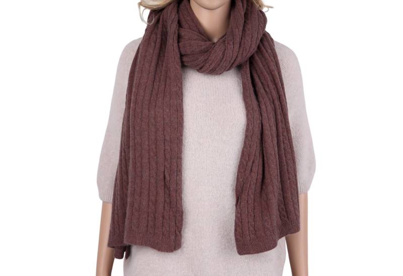 MIRROSI Strickschal Damen Schal mit Zopfmuster (180 x 50 cm, ca. 200 g), (Neue Kollektion Herbst/Winter 2025) von MIRROSI
