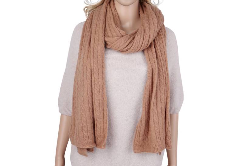 MIRROSI Strickschal Damen Schal mit Zopfmuster (180 x 50 cm, ca. 200 g), (Neue Kollektion Herbst/Winter 2025) von MIRROSI