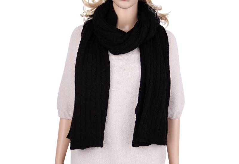 MIRROSI Strickschal Damen Schal mit Zopfmuster (180 x 50 cm, ca. 200 g), (Neue Kollektion Herbst/Winter 2025) von MIRROSI