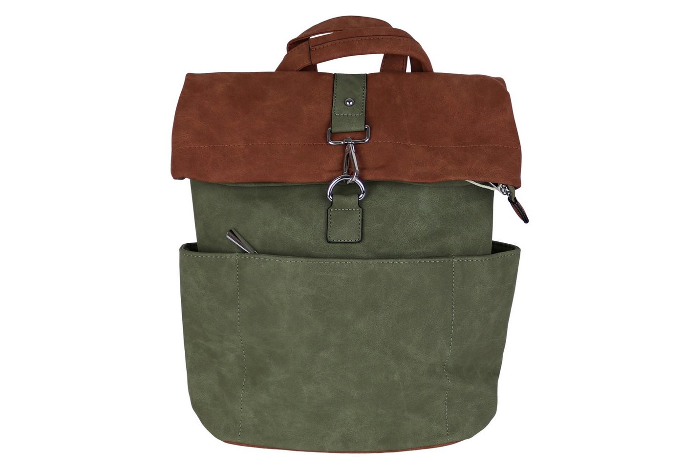 MIRROSI Tagesrucksack Damen auch als Crossbody Bag 2 in 1, Elegant (33 x (35 + 10) x 12 cm – kompakte Größe), aus hochwertigem Kunstleder, Rucksack, Daypack von MIRROSI