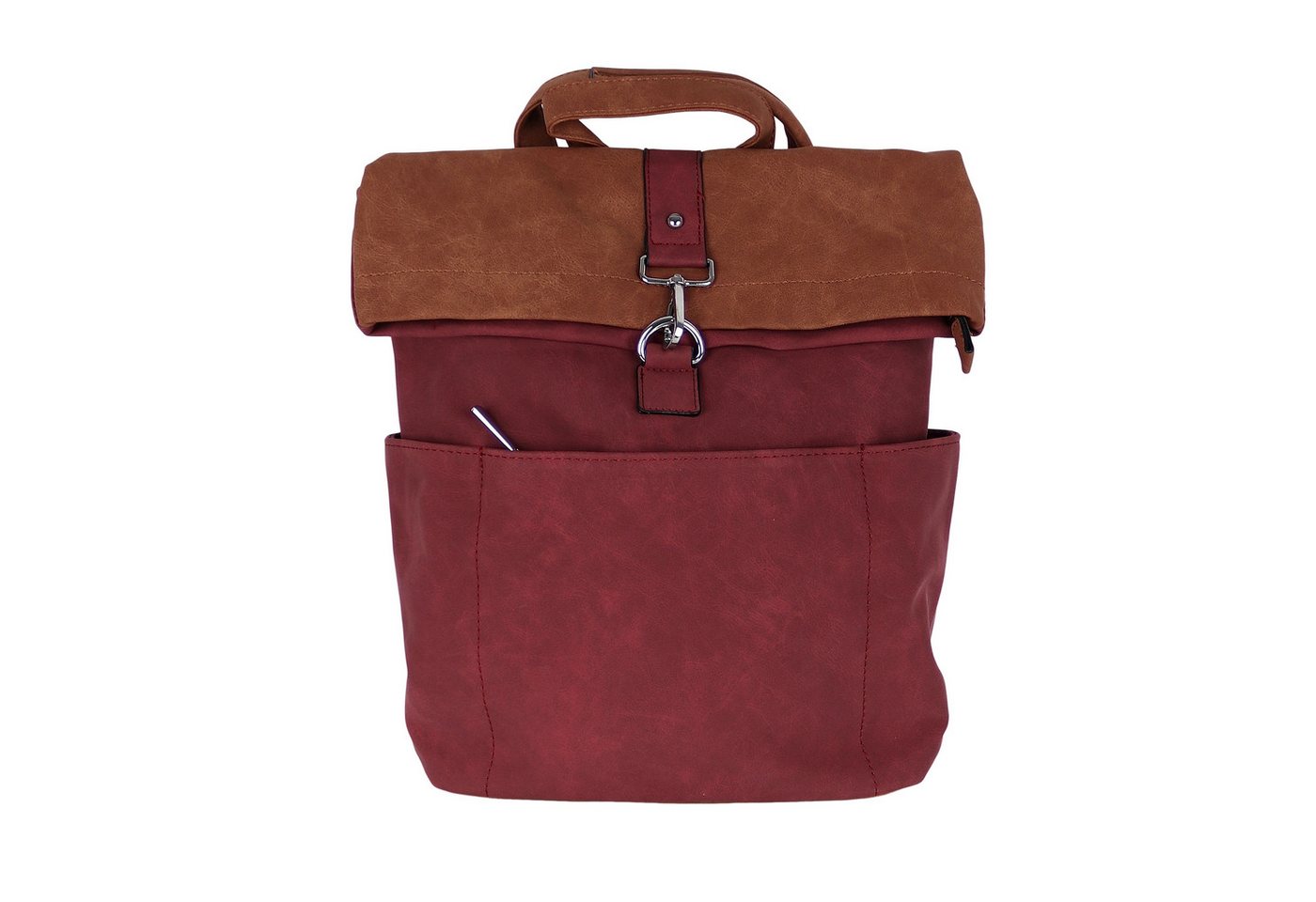 MIRROSI Tagesrucksack Damen auch als Crossbody Bag 2 in 1, Elegant (33 x (35 + 10) x 12 cm – kompakte Größe), aus hochwertigem Kunstleder, Rucksack, Daypack von MIRROSI