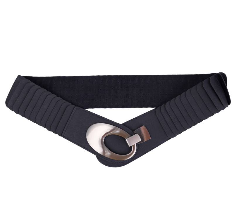 MIRROSI Taillengürtel Leo Unifarbe breit 6cm für Taillenumfang 85 bis 110cm, ONESIZE (Angenehmes Tragesgefühl, Leopard Muster, Unifarben) Breiter Stretch Gürtel von MIRROSI