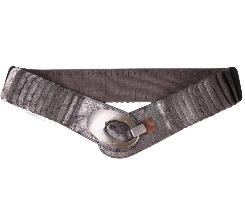 MIRROSI Taillengürtel Leo Unifarbe breit 6cm für Taillenumfang 85 bis 110cm, ONESIZE (Angenehmes Tragesgefühl, Leopard Muster, Unifarben) Breiter Stretch Gürtel von MIRROSI