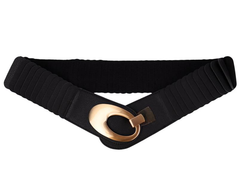 MIRROSI Taillengürtel Leo Unifarbe breit 6cm für Taillenumfang 85 bis 110cm, ONESIZE (Angenehmes Tragesgefühl, Leopard Muster, Unifarben) Breiter Stretch Gürtel von MIRROSI