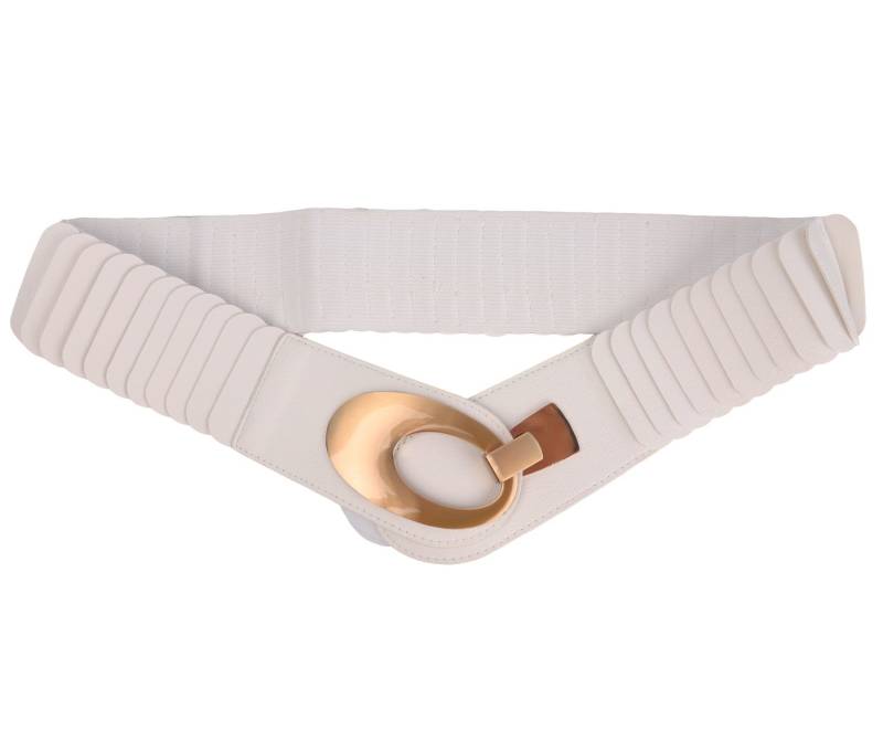 MIRROSI Taillengürtel Leo Unifarbe breit 6cm für Taillenumfang 85 bis 110cm, ONESIZE (Angenehmes Tragesgefühl, Leopard Muster, Unifarben) Breiter Stretch Gürtel von MIRROSI