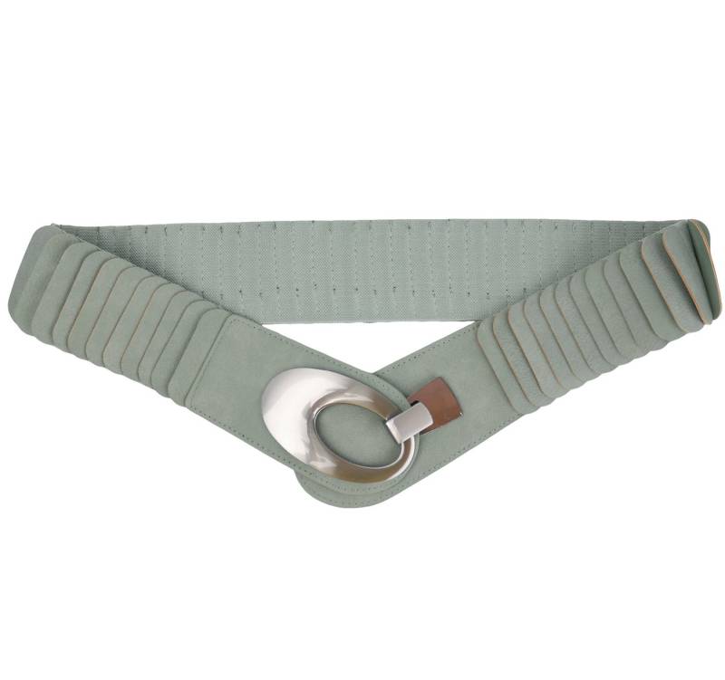 MIRROSI Taillengürtel Leo Unifarbe breit 6cm für Taillenumfang 85 bis 110cm, ONESIZE (Angenehmes Tragesgefühl, Leopard Muster, Unifarben) Breiter Stretch Gürtel von MIRROSI