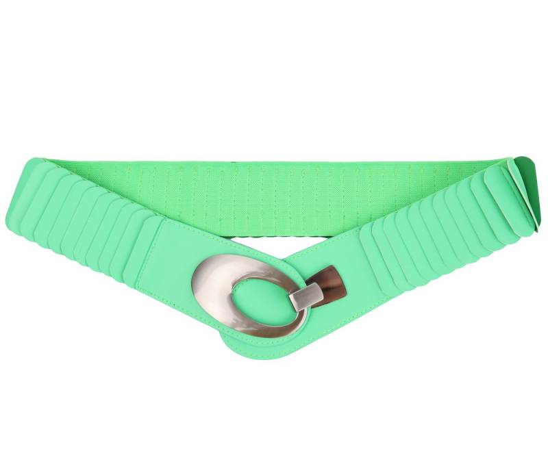 MIRROSI Taillengürtel Leo Unifarbe breit 6cm für Taillenumfang 85 bis 110cm, ONESIZE (Angenehmes Tragesgefühl, Leopard Muster, Unifarben) Breiter Stretch Gürtel von MIRROSI