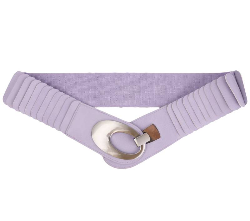 MIRROSI Taillengürtel Leo Unifarbe breit 6cm für Taillenumfang 85 bis 110cm, ONESIZE (Angenehmes Tragesgefühl, Leopard Muster, Unifarben) Breiter Stretch Gürtel von MIRROSI