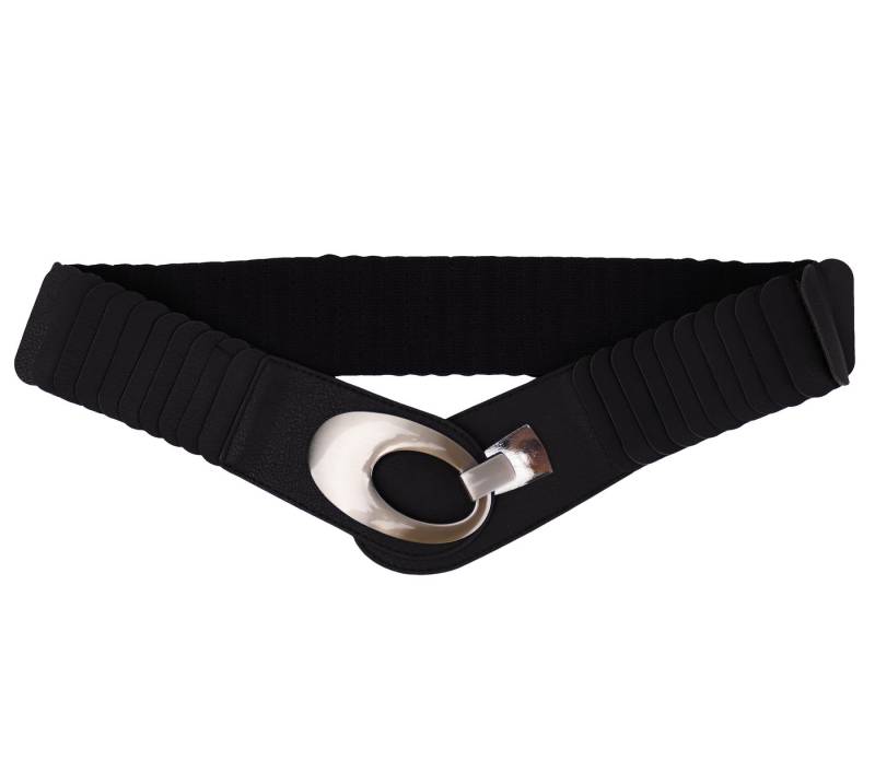 MIRROSI Taillengürtel Leo Unifarbe breit 6cm für Taillenumfang 85 bis 110cm, ONESIZE (Angenehmes Tragesgefühl, Leopard Muster, Unifarben) Breiter Stretch Gürtel von MIRROSI