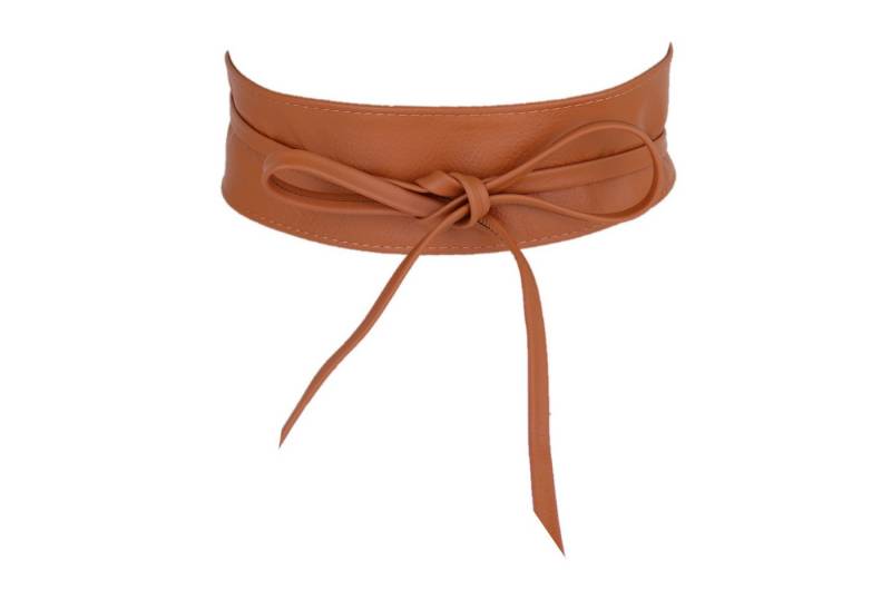 MIRROSI Taillengürtel Wickelgürtel aus Echtleder, Schleife mit breitem Bund (mit breitem Bund zum Wickeln, 7cm Breit, 265cm lang) OBi Gürtel, Bindegürtel, Schnürgürtel, Wickelgürtel von MIRROSI