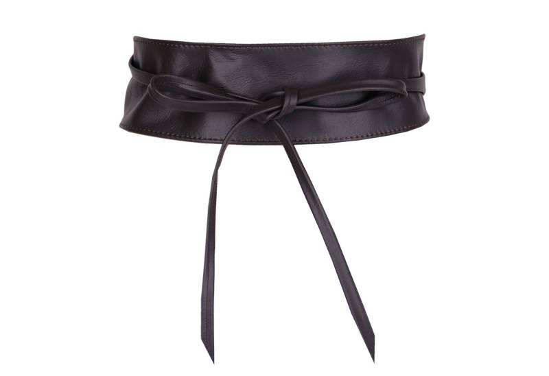 MIRROSI Taillengürtel Wickelgürtel aus Echtleder, Schleife mit breitem Bund (mit breitem Bund zum Wickeln, 7cm Breit, 265cm lang) OBi Gürtel, Bindegürtel, Schnürgürtel, Wickelgürtel von MIRROSI