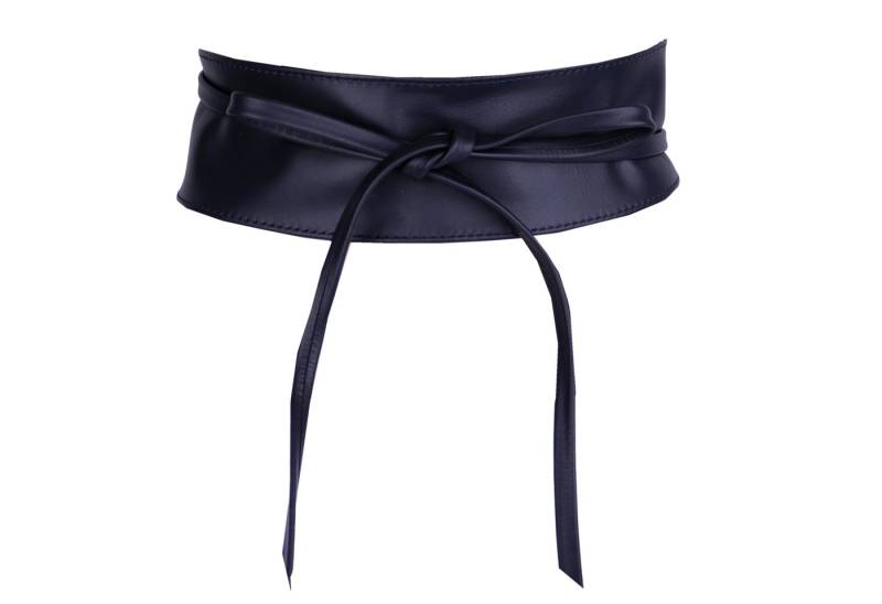 MIRROSI Taillengürtel Wickelgürtel aus Echtleder, Schleife mit breitem Bund (mit breitem Bund zum Wickeln, 7cm Breit, 265cm lang) OBi Gürtel, Bindegürtel, Schnürgürtel, Wickelgürtel von MIRROSI