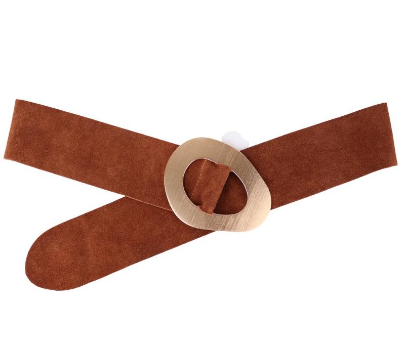 MIRROSI Taillengürtel aus Echtleder Große Schnalle mit breitem Bund (7cm Breit) Hüftgürtel, Breiter Gürtel, Made in Italy von MIRROSI